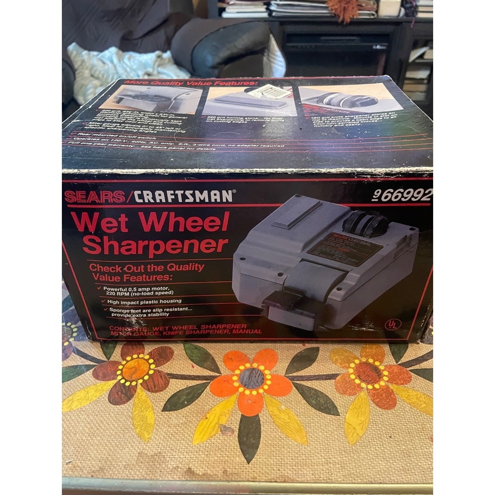 Sears Craftsman Wet Wheel Drill Bit & Knife Sharpener 319.669921 Works READ